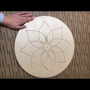 16" lotus crystal grid home decor